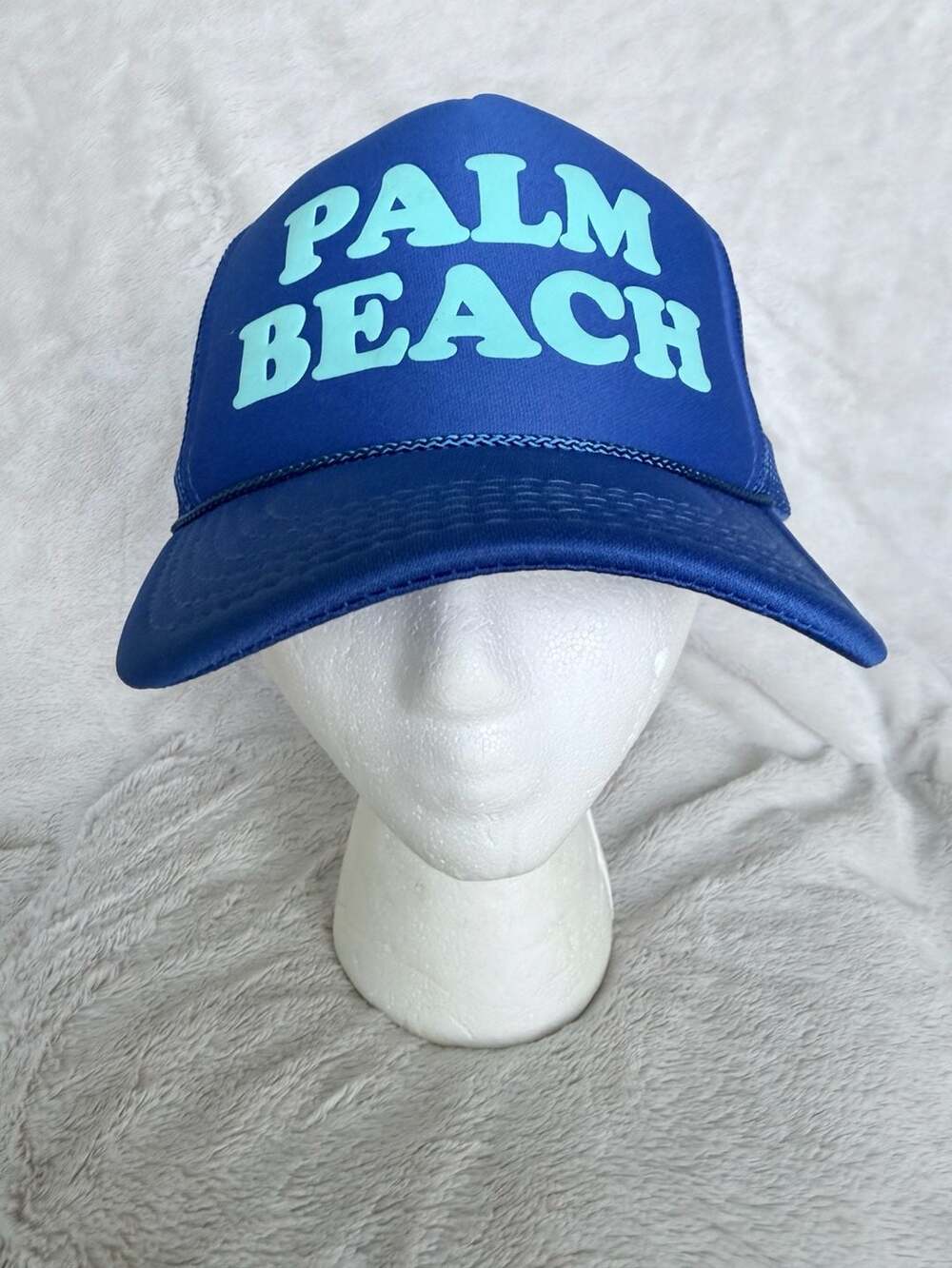 OTTO Palm Beach Foam Mesh Trucker Hat in Royal Blue